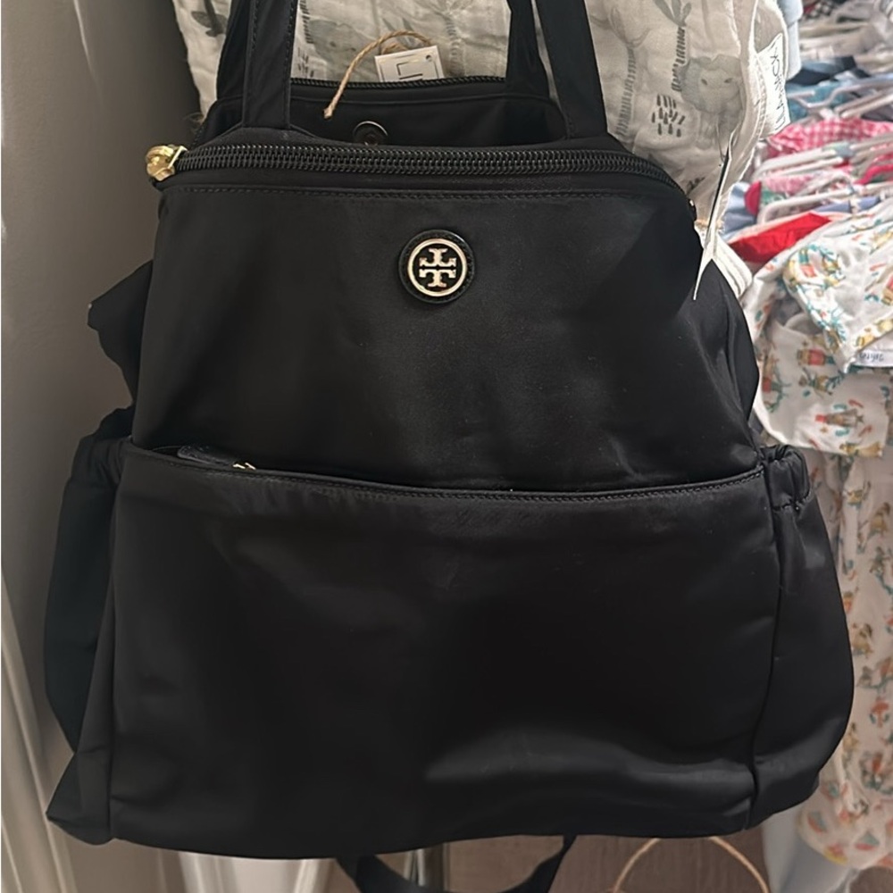 Tory Burch diaper bag with cross body and shoulder strap